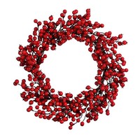 Mica Decorations Weihnachtskranz Beeren - Ø50 Cm - Schaumstoff - Rot