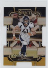 2023 Panini Select Concourse Black & Gold Prizm Die-Cut Drew Sanders #30 1fa4