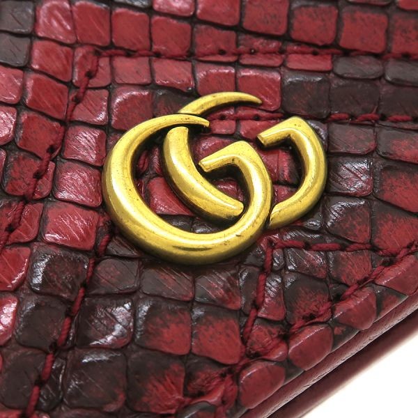 Gucci Python Bifold Wallet Model 466492 Red Used - image 5