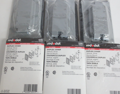 Couvercle de prise étanche Red Dot CCDV, 4-9/16 po L x 2-13/16 po - 12 pièces - Photo 1/2