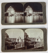 Lot of 2 -1904 St Louis Worlds Fair Stereoviews Festival Hall/Grounds 4016/4019