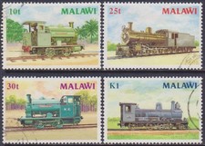 SATZ MALAWI 1987 DAMPFLOKS 10t-1K gebrauchte Briefmarken SG767/770