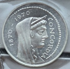 Choice BU Italy 1970 R 1000 Lire Silver Coin - Mint Sealed