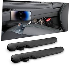 Leather Car Seat Gap Filler Universal for Car Truck SUV to Block The Gap black