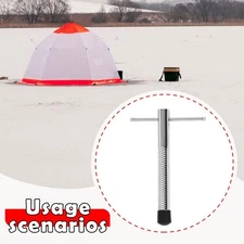 Ice Tent Anchor Tent Stakes Nail,Threaded,for Setting up Shelter Sturdy Winter