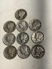 Set Of 10 Mercury Silver Dimes Including 1916 1924S 1925S 1926D 1928S and 1936S