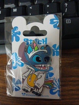 Disney DLRP Stitch in Rainbow Unicorn Pajama Disneyland Paris Pin