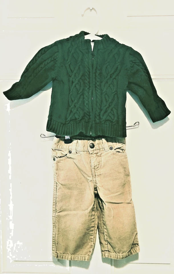 Baby Gap 6-12M grün Reißverschluss Pullover und Koala Kinder 6-9M hellbraun Cord KOSTENLOSER VERSAND