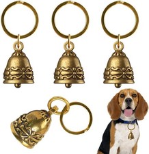 4 PCS Copper Collar Bells Small Pets Retro Craft Bells 0.7 Inch Not Bulk DIY