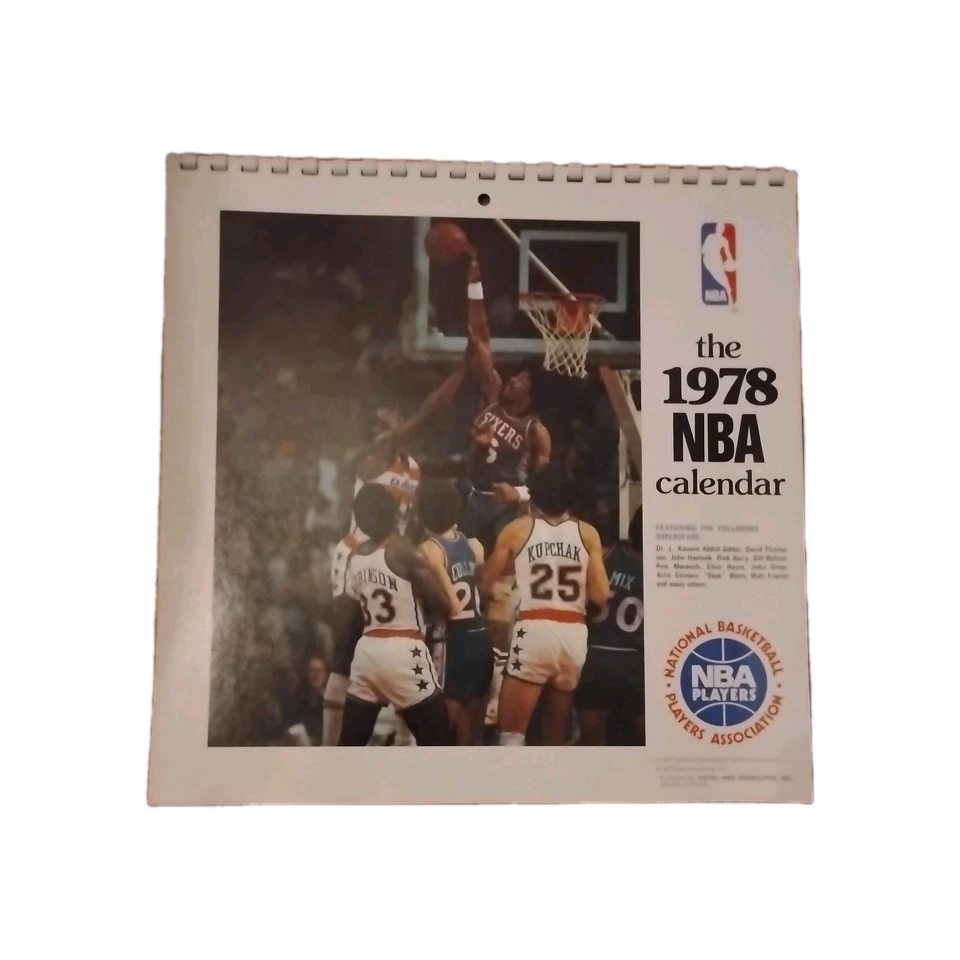 Calendario NBA 1978-Useld-Dr. J-Magic-Kareem-David Thompson-1978-79 MVP Foto 2 de 4