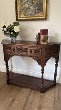 Vintage Dark Wood Hall Table 