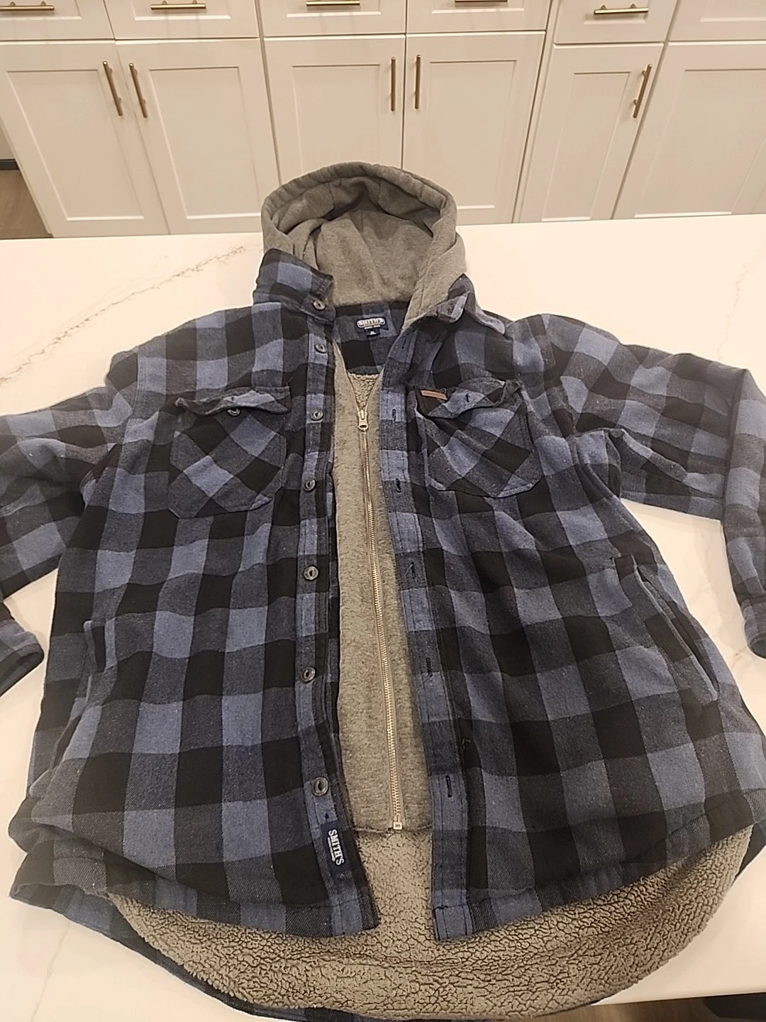 SMITH'S Jacket Plaid Sherpa-Lined Mens Sz US XL Hood Blue Black
Opens in a new window or tab