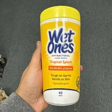 Wet Ones Citrus Scent Antibacterial Hand Wipes - Pack of 40