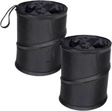 2 Pack Collapsible Car Trash Can Pop Up Garbage Bin Waterproof f Front Back Seat