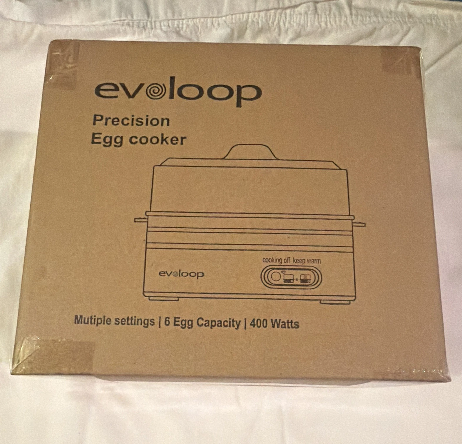 evoloop Egg Cooker KY-305, 6-Egg Capacity, 400W Stainless Steel, Auto Shut-Off
Opens in a new window