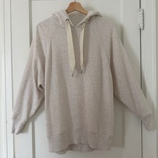 Aerie Oversized Raglan Hoodie Oatmeal Heather Beige Longline Size XS