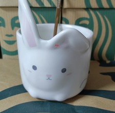Starbucks12oz 355ml Rabbit Ceramic Coffee Mug With Spoon Limited Collectible Cup