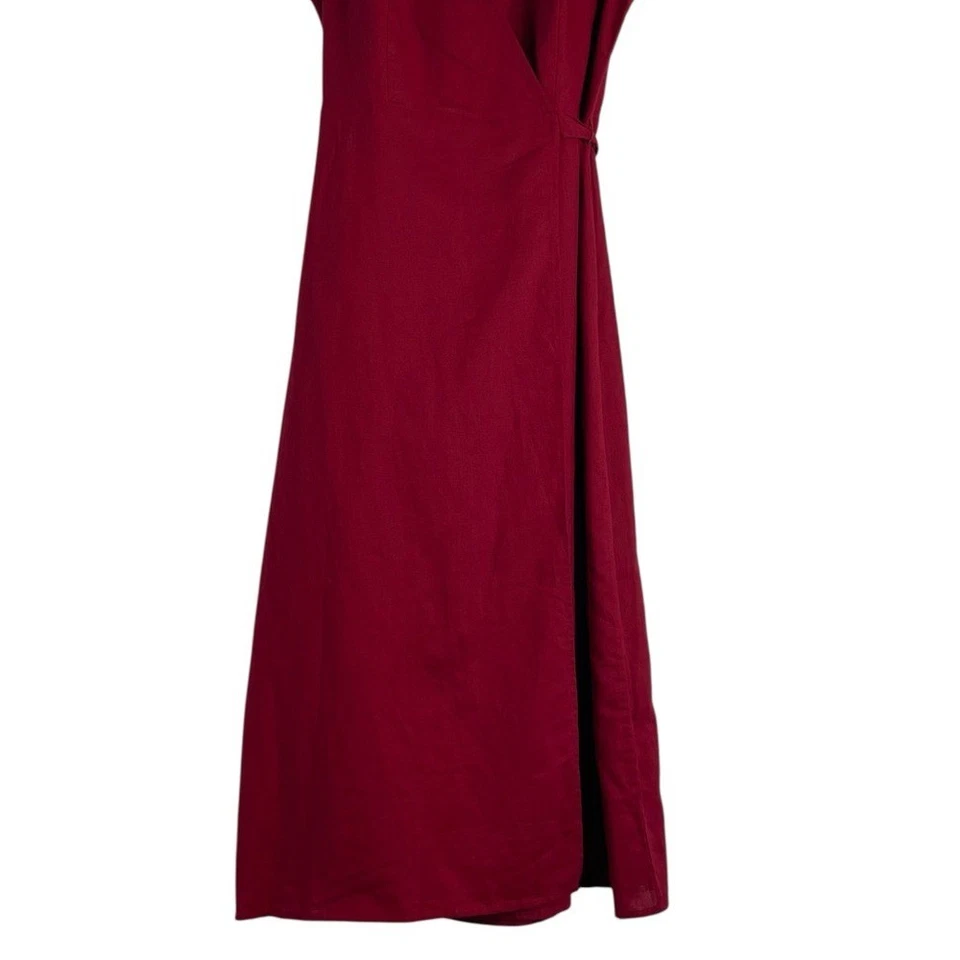 Banana Republic льняной хлопок надежном платье размер 4 красный оболочка - Изображение 4 из 4