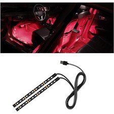 Universal Car LED Strip Light USB Port Auto Interior Decorative Lamp 12V Under