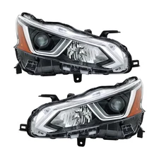 Headlight For Nissan Altima 2019 2020 2021 Projector Chrome Halogen Left+Right