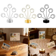 Cadre Photo Arbre Généalogique de Table à 5 Branches, Support Rond pour