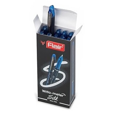 Flair Writometer Silk Blue Ink Gel Pen Smooth & Durable - Free DDP Ship USA, 5x