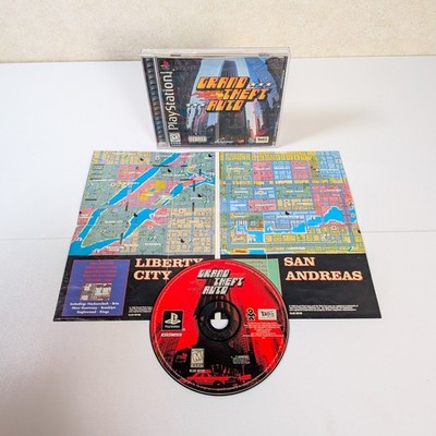 Grand Theft Auto - Map Manual Complete - PlayStation 1 PS1 Black Label Original