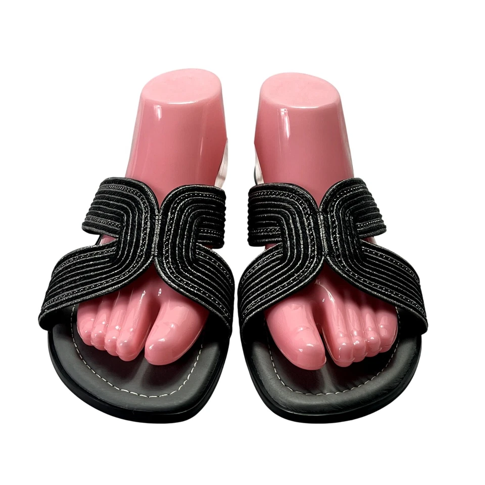 Sandalia David Tate Thrive para mujer talla 11 gris con cordón detalle metálico deslizable Foto 2 de 4