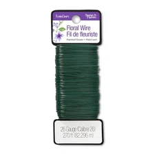 FloraCraft 26 Gauge Floral Wire 270 Feet Green 270 Foot (Pack of 1), 