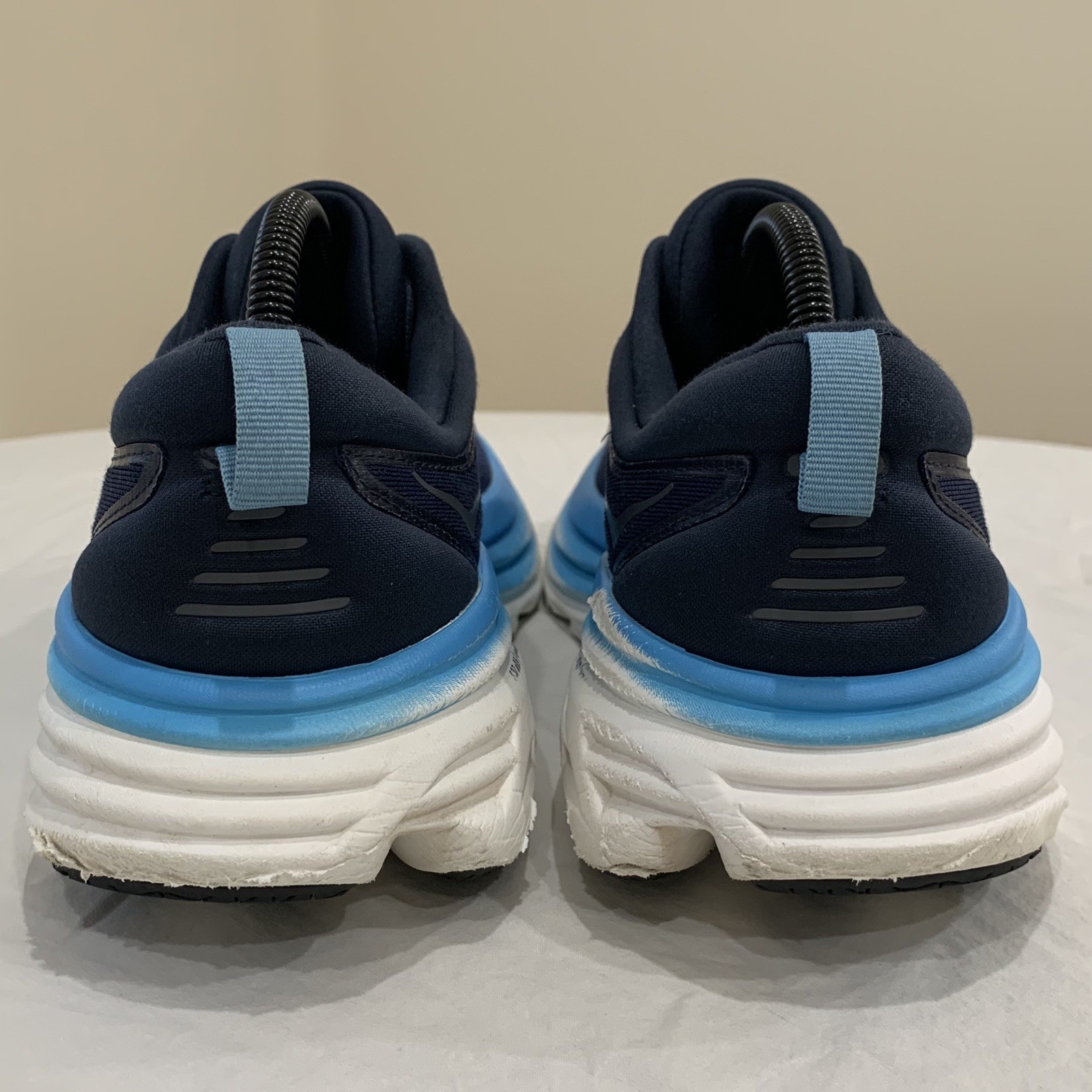 Hoka One One Bondi 8 Mens Size 10 Blue White Athletic Running Shoes Sneakers thumbnail 7