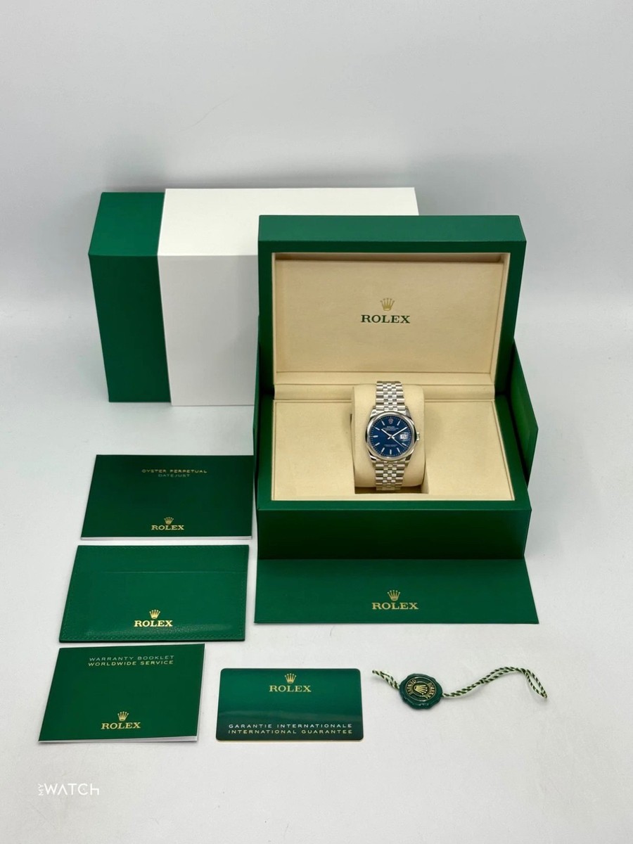 NEW 2026 Rolex Datejust 36mm 126200 Stainless Steel Jubilee Blue