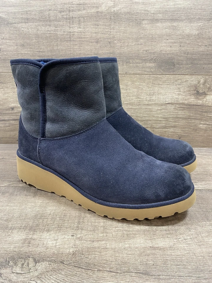 Botas de cuña Kristen de gamuza azul medianoche Ugg 1012497 para mujer talla 8 Foto 2 de 4