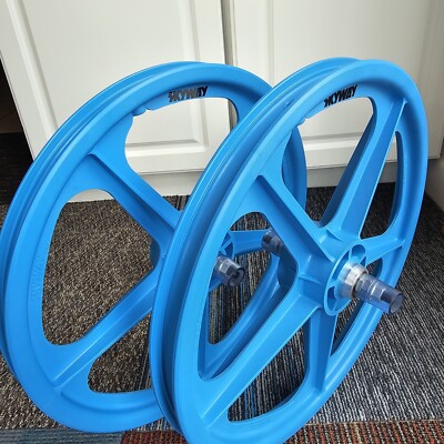 New Skyway Mags Aqua Old School Bmx Wheel Set 20in | eBay