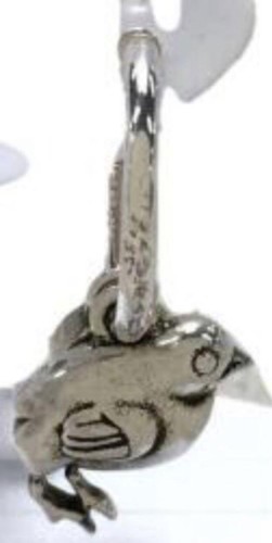 GUCCI Chick Bird Earring Single Ear Silver Metal Swing Clip On Logo Engraved - Picture 4 of 9