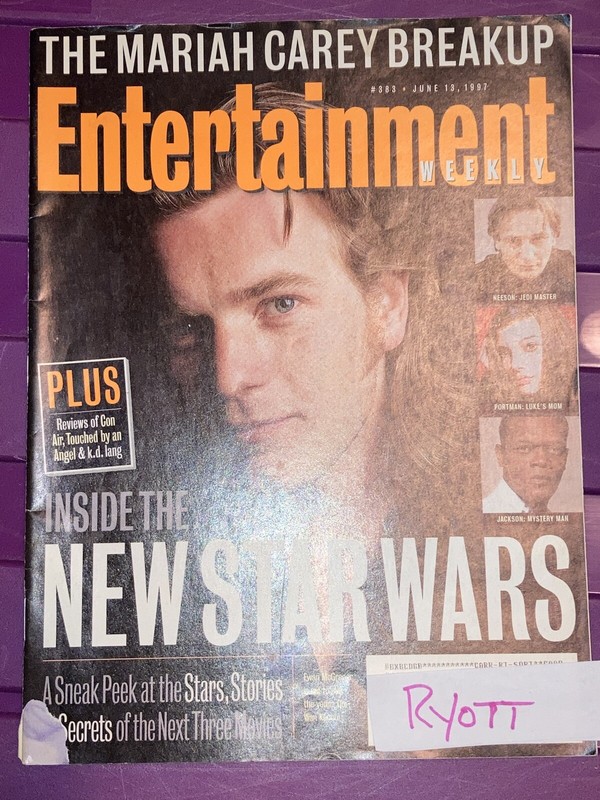 Entertainment Weekly Star Wars Ewan McGregor Mariah Carey Jeff Buckley KD Lang