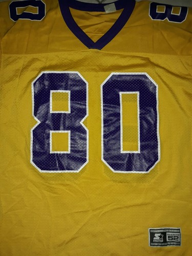 CRIS CARTER MN VIKINGS AUTHENTIC STARTER SCREEN PRINT SIZE 52 JERSEY. - Picture 4 of 7