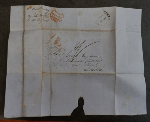 1849 St Vincent Entire to London cd St Vincent MY 24 1849 - Picture 3 of 4