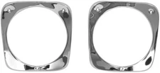 1964-66 Chevrolet Pickup Head Lamp Bezel Chrome - Pair New