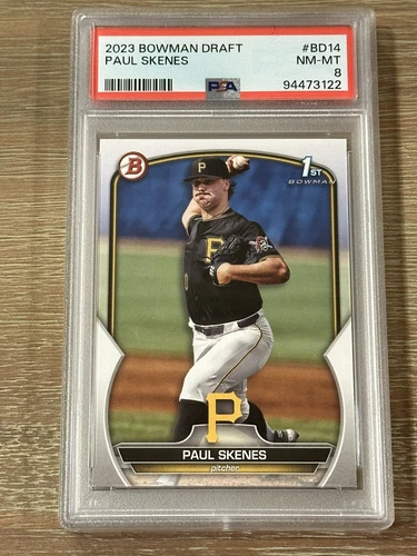 2023 Bowman Draft - PAUL SKENES PSA 8 1st Bowman Paper Pirates