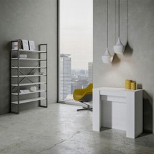 Tavolo consolle bianco allungabile fino a 296 cm Tavoli cucina con 4 allunghe