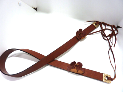Banana Republic Women’s M/L Wide Elastic Leather Flower Belt Made In Italy Boho Banana Republic Floral Belts for Women for sale | eBay main image 3