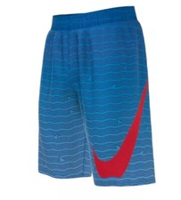 Nike Boys' Shark Stripe Breaker 8  Volley Swim Shorts Size: XL