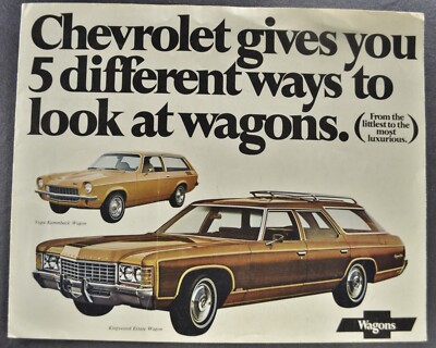 1971 Chevrolet Wagon Mailer Brochure Kingswood Estate Concours