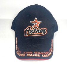 Vintage Annco HOUSTON ASTROS Red Star Logo Black Baseball Cap MLB Hat