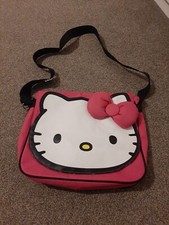 Bolso de Hombro Mensajero Hello Kitty Sanrio - Lazo 3D - Rosa/Blanco - Inmaculado Con