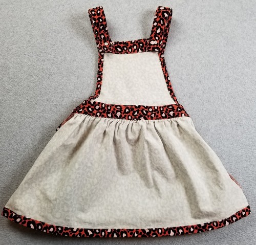 Cupcakes and cashmere Overall Dress Girl's 4 Leopard Corduroy Sleeveless Jumper - Picture 8 of 15