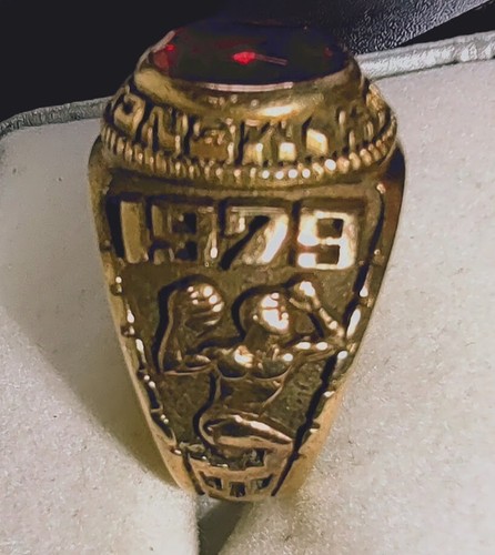 10k Yellow Gold Class Ring 1979 MENCHUILLE H S VA Size 10 1/4 ((C46)) - Picture 2 of 6