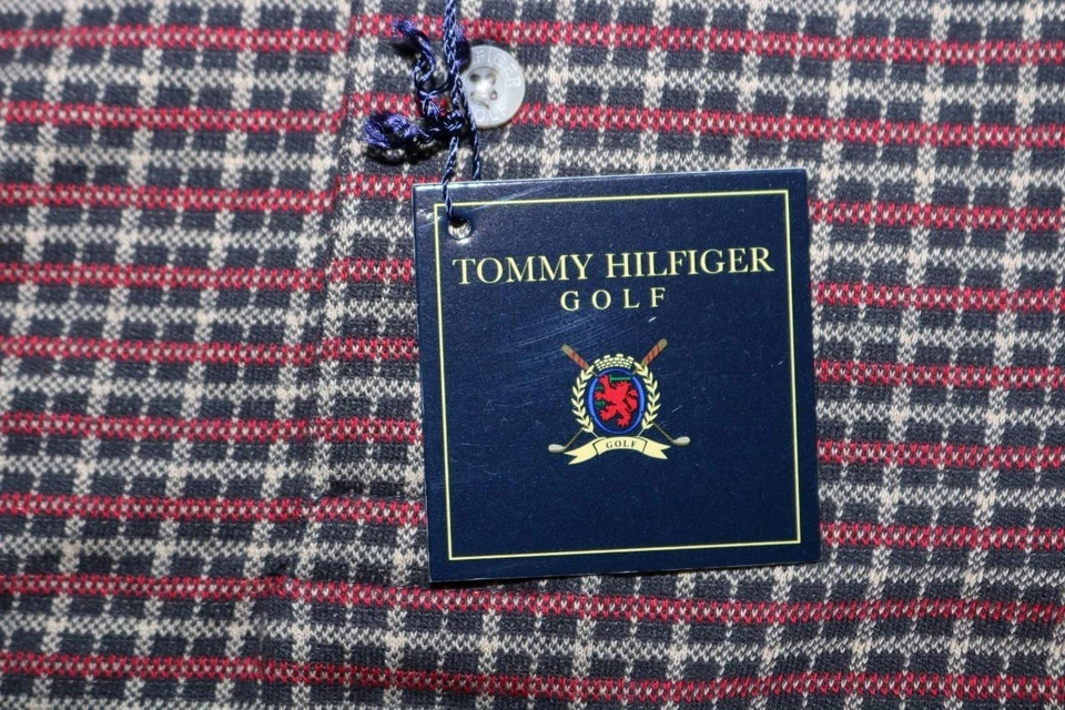 CAMISA POLO VINTAGE AÑOS 90 TOMMY HILFIGER GOLF TEJIDA PARA HOMBRE TALLA XL 1999 RARA NUEVA CON ETIQUETAS Foto 4 de 4