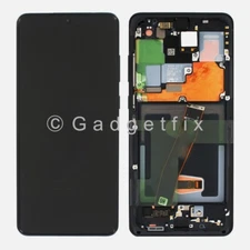 For Samsung Galaxy S20 Ultra G988 Black OLED LCD Touch Screen Digitizer Frame US