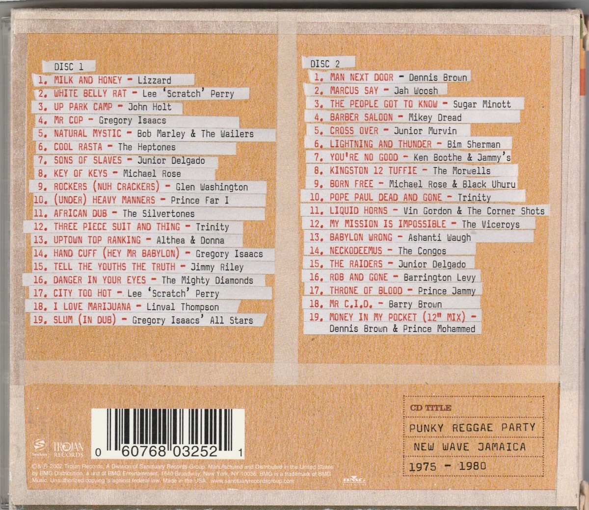 洋楽 Punky Reggae Party: New Wave Jamaica CD Punky Reggae Party: New Wave Jamaica 1975-1980 by Various